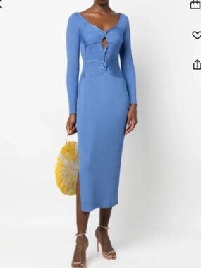 cult gaia melissa knit dress Cult Gaia Melissa Cutout Knit Midi Bodycon Dress